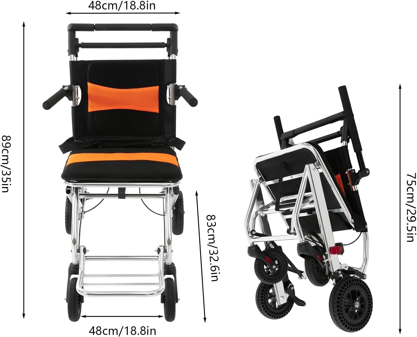 Portable Folding Wheelchair LC 9002 L
