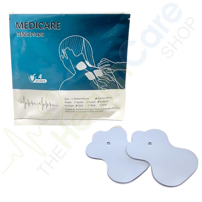 Medicare Butterfly TENS Pad 53mm x 78mm (2 Piece in a Packet) – Targeted Pain Relief for Comfort