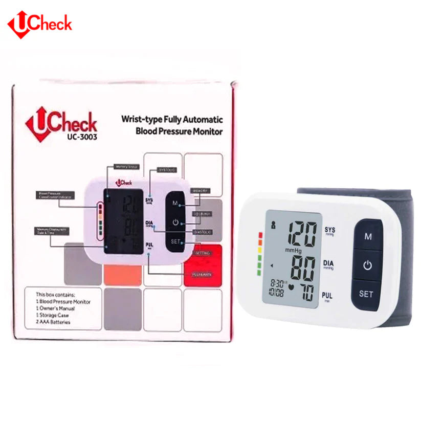 UCheck Wrist-Type Blood Pressure Monitor Machine UC-3003