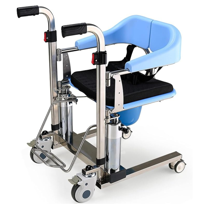SS Hydraulic Patient Transfer Chair Lift Multifunctional Wheelchair