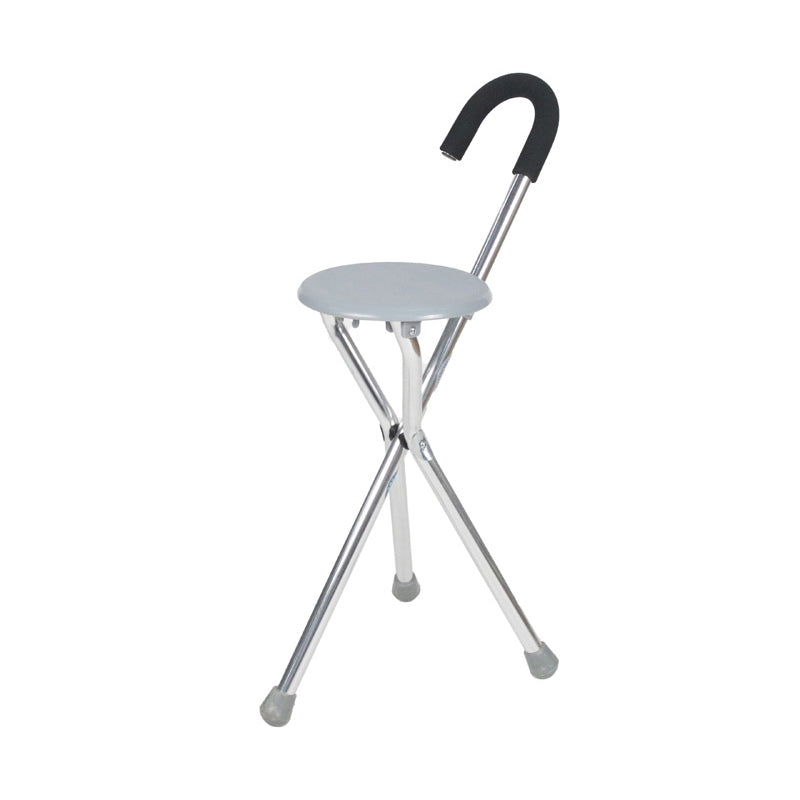 Adjustable Elderly Aluminium Alloy Walking Stick With Seat KY-911L