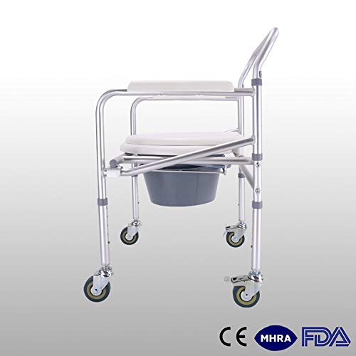 Aluminum Commode Chair – Foldable, Lightweight, Model CA-615-L