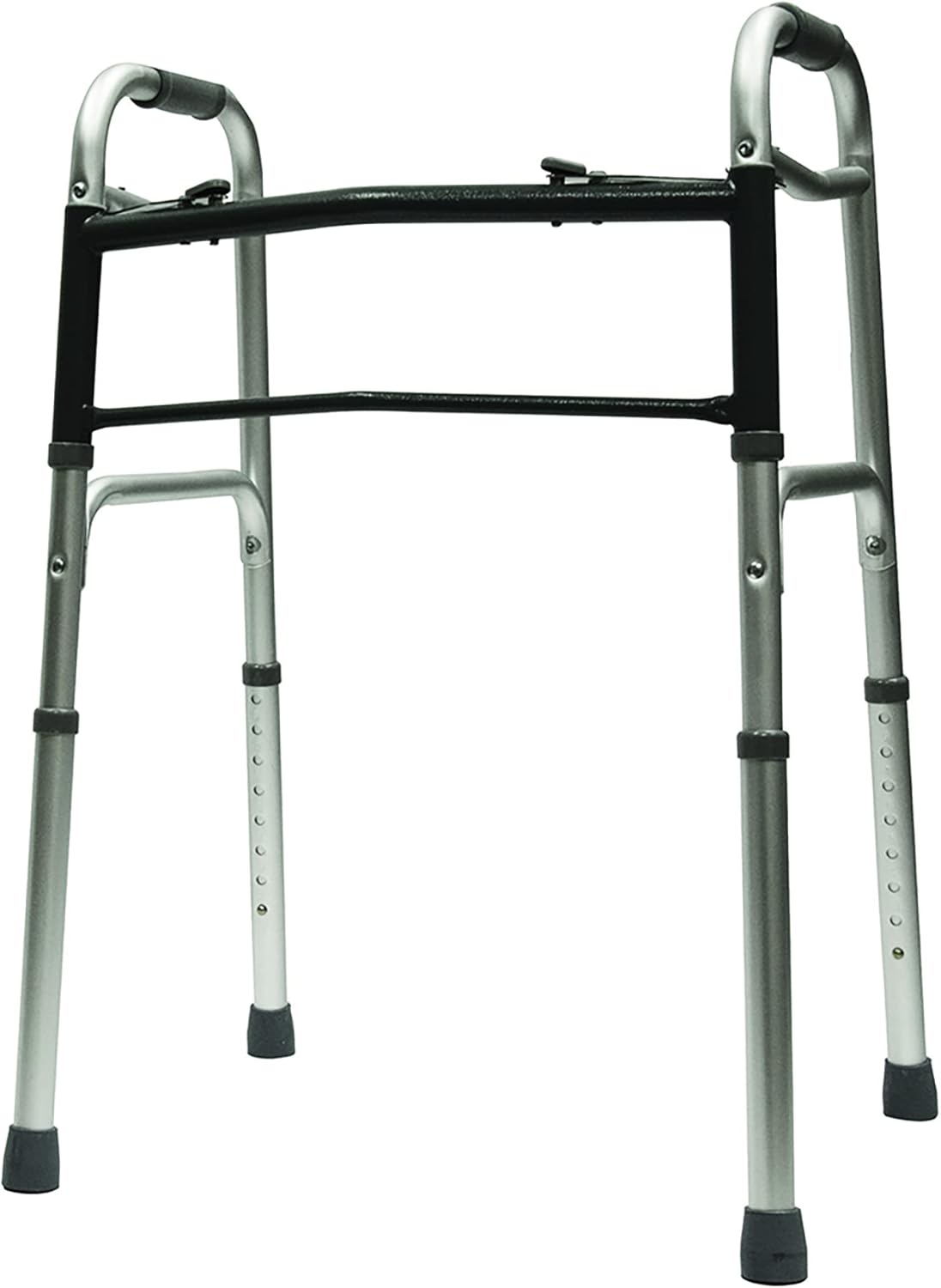 KY 965-L Aluminum Folding Walker – Lightweight, Height Adjustable, Portable Mobility Aid