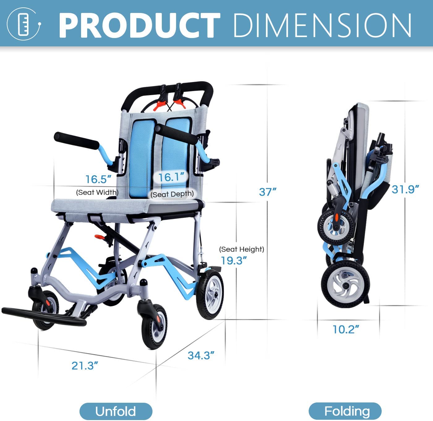 Foldable Lightweight Wheelchair LC 1411