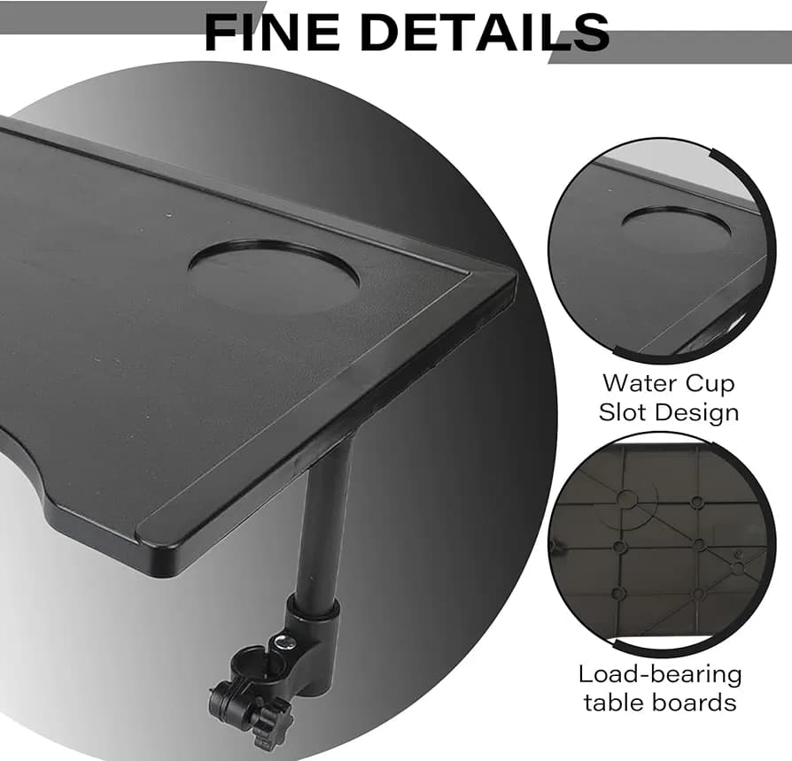 Adjustable Wheelchair Table – Portable & Height Adjustable Tray for Dining, Reading, and Laptop Use