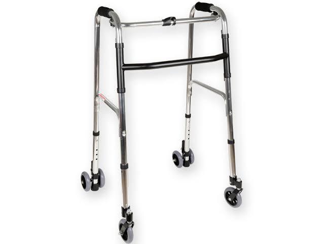 Folding Walker for Adults with 4 Wheels – Lightweight & Adjustable Mobility Aid