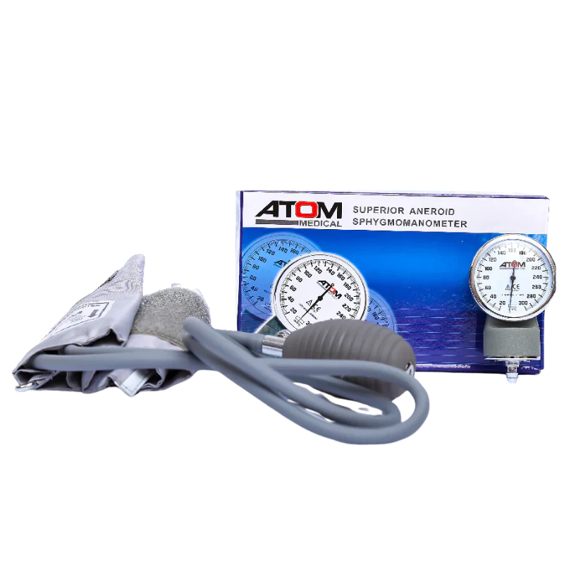 Atom Professional Manual Blood Pressure Cuff – Superior Aneroid Sphygmomanometer BP Operator