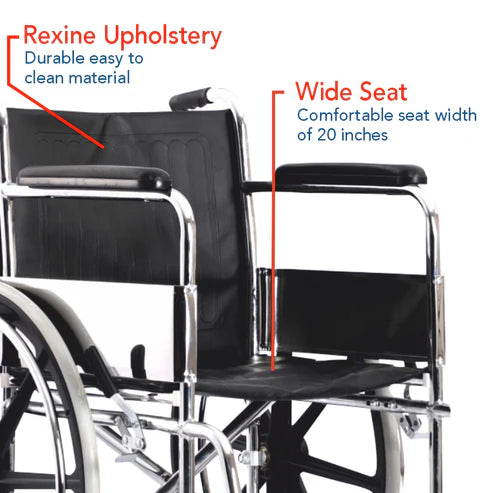 Wheelchair 809B-46 High Quality Foldable Frame with Fibre Rim
