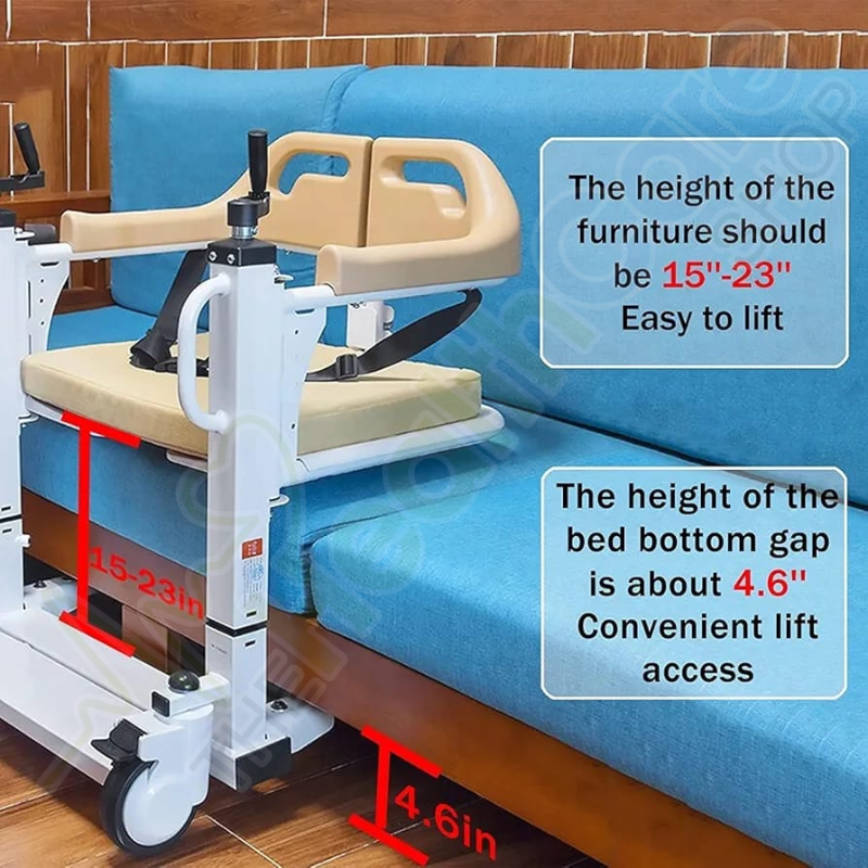 Imported Patient Lift - Transfer Commode Wheelchair 7600LQ-46