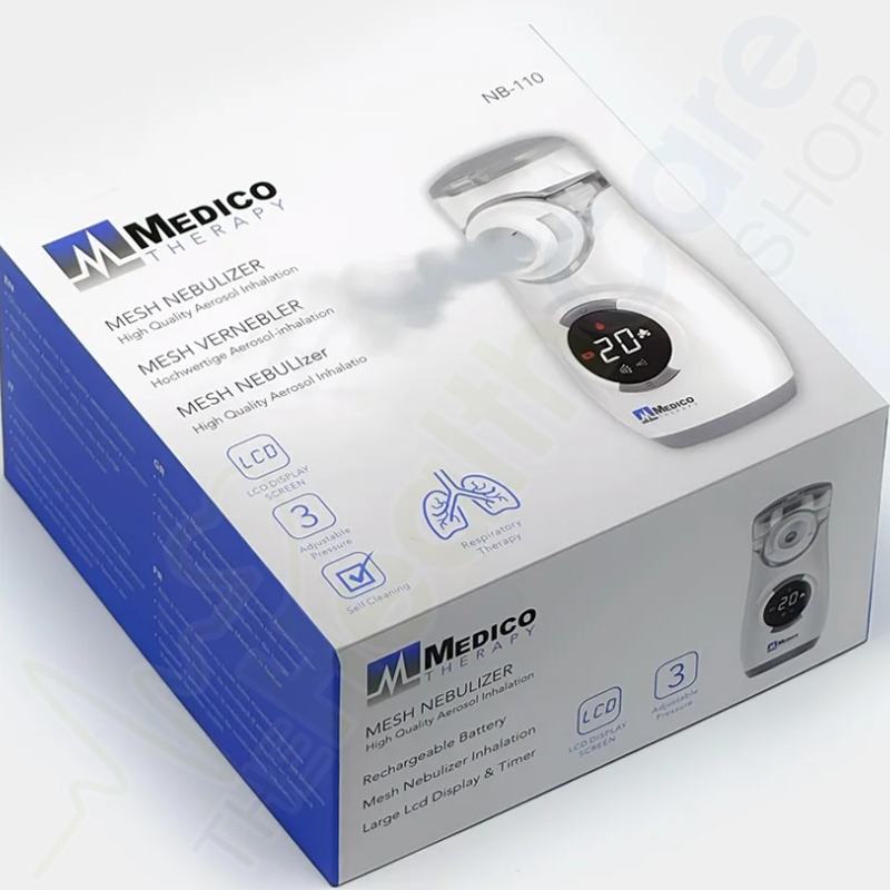 Medico NB-110 Mesh Nebulizer – Portable, Silent & Rechargeable for Efficient Respiratory Care