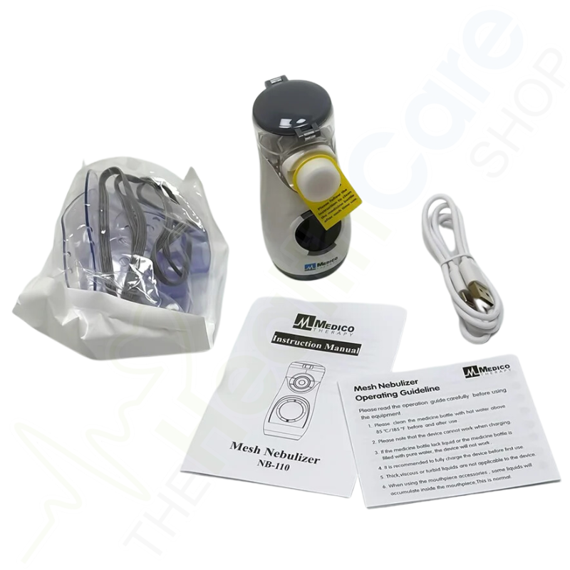 Medico NB-110 Mesh Nebulizer – Portable, Silent & Rechargeable for Efficient Respiratory Care