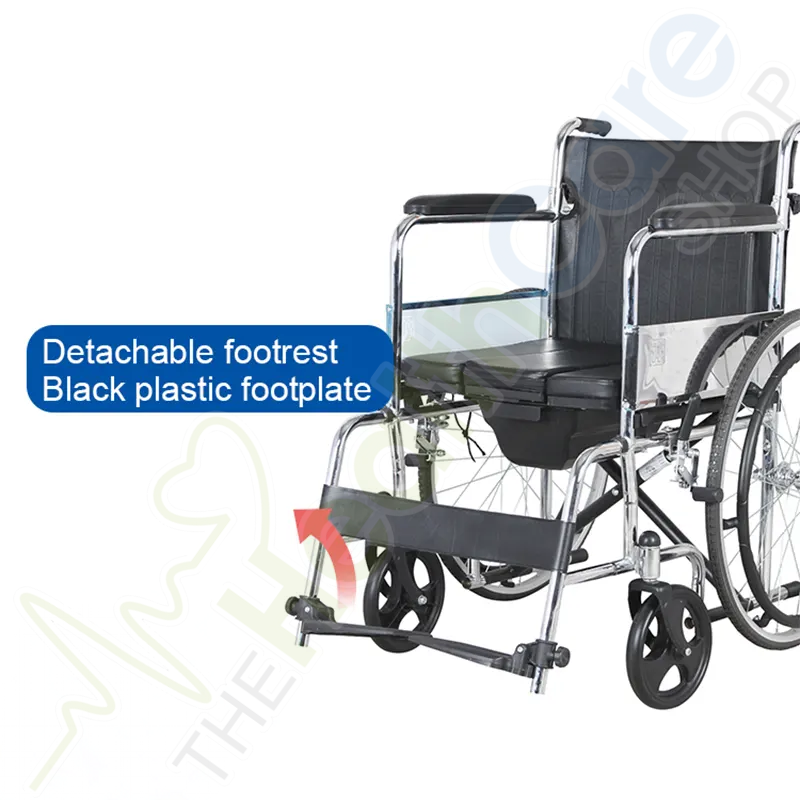 Wheelchair 608 – Commode, Foldable & Comfortable Mobility Aid