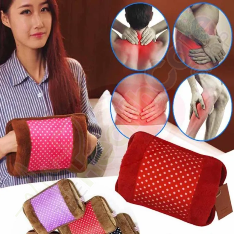 Electric Hot Water Bottle – Bed Hand Warmer & Massaging Heater Bag