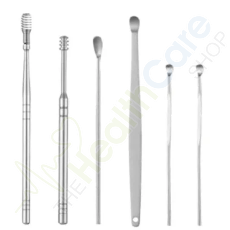 6-Piece Stainless Steel Ear Pick Set – Portable Earwax Removal Kit with PU Leather Case