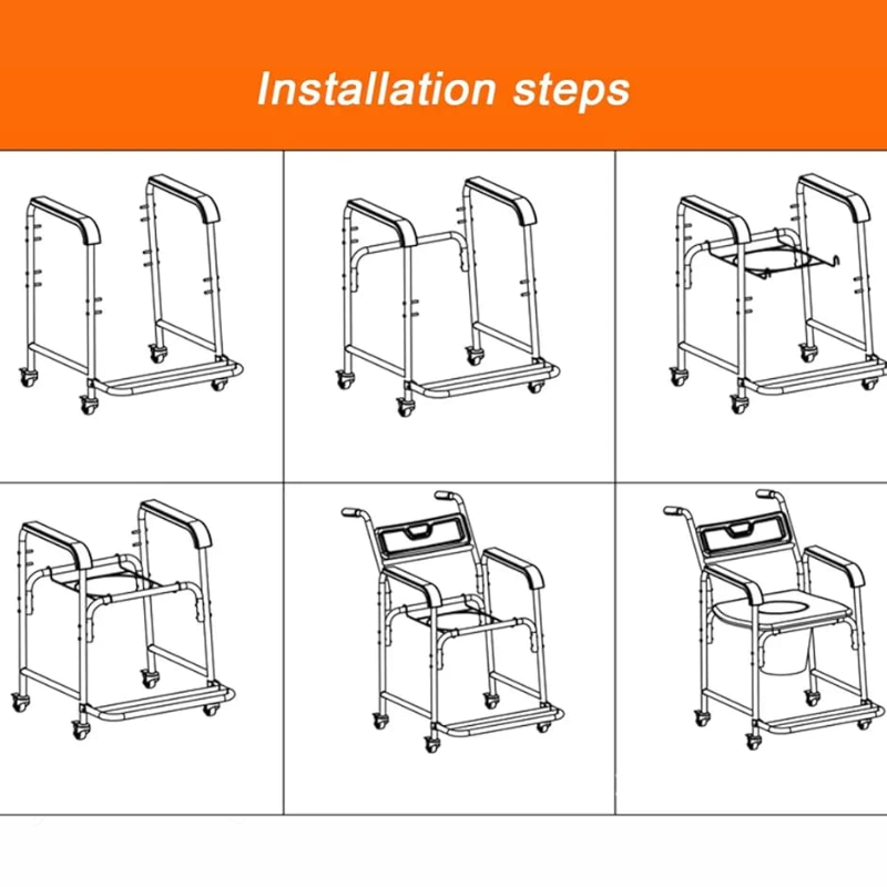 ComfortCare 614 Commode Chair – Sturdy, Comfortable & Portable Toilet Solution