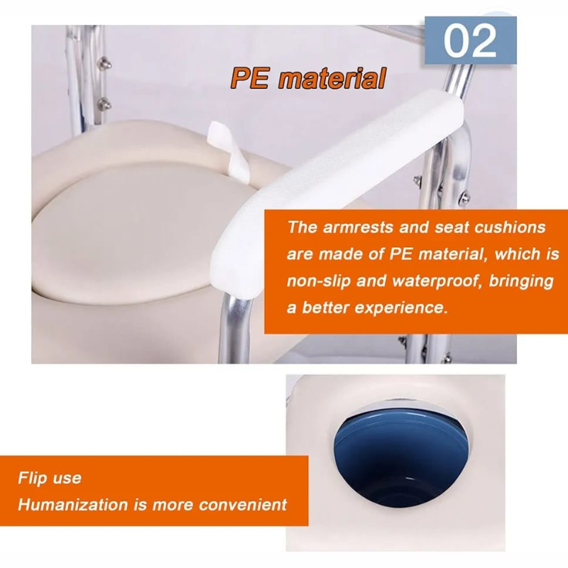 ComfortCare 614 Commode Chair – Sturdy, Comfortable & Portable Toilet Solution