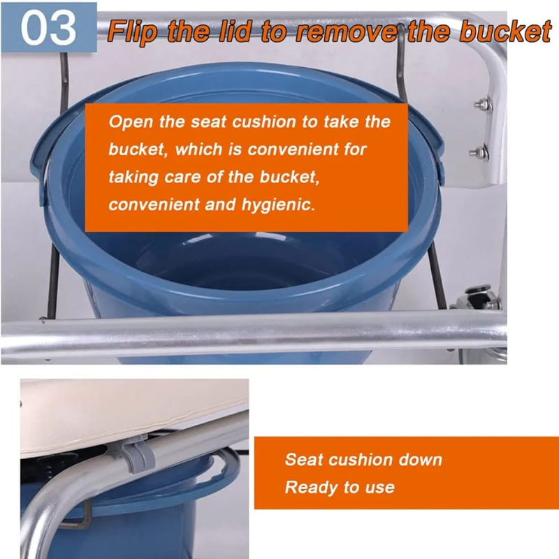 ComfortCare 614 Commode Chair – Sturdy, Comfortable & Portable Toilet Solution