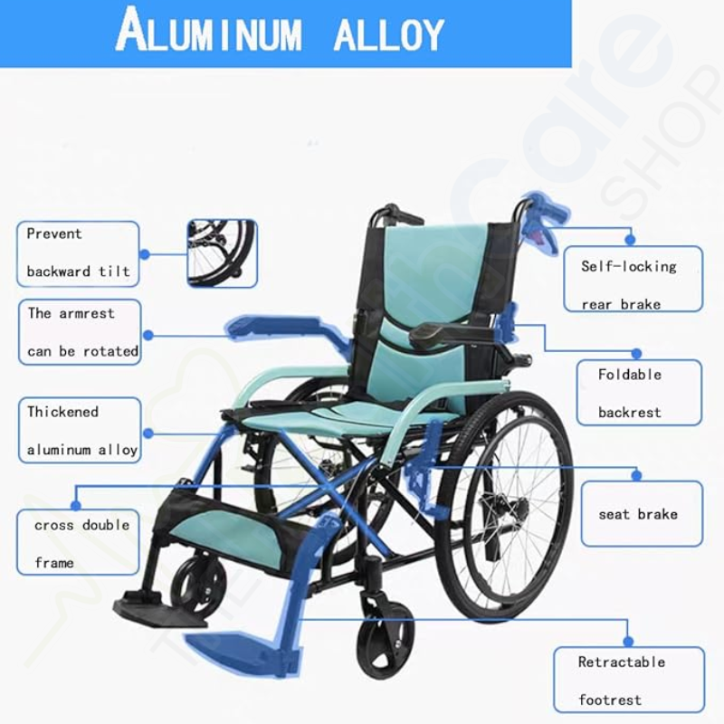 Wheelchair KY-866-L – Lightweight Aluminum Frame Manual Wheelchair
