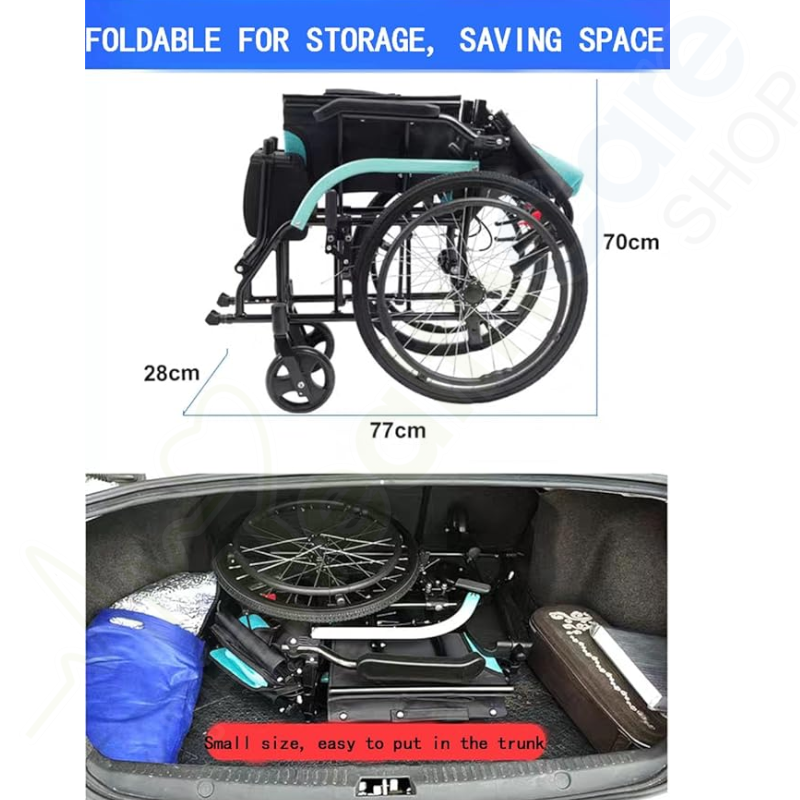 Wheelchair KY-866-L – Lightweight Aluminum Frame Manual Wheelchair