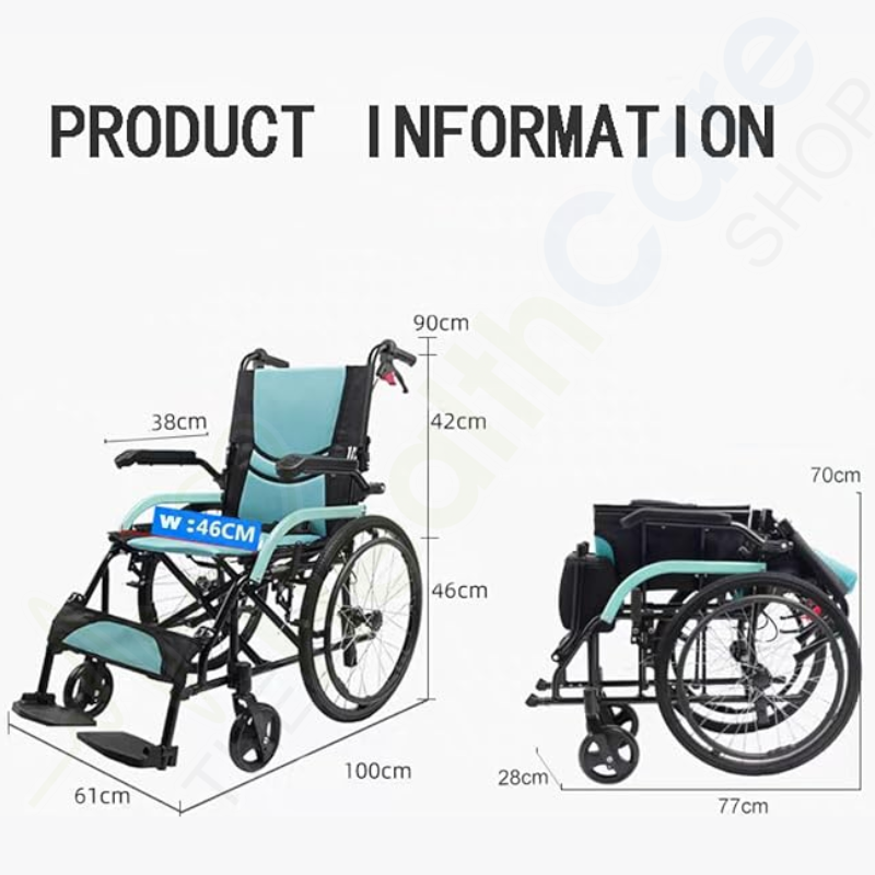 Wheelchair KY-866-L – Lightweight Aluminum Frame Manual Wheelchair