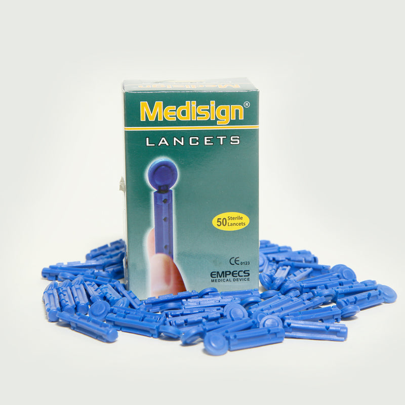 Medisign Blood Lancets – 50pcs x 4 (200 Lancets) for Painless Blood Sampling