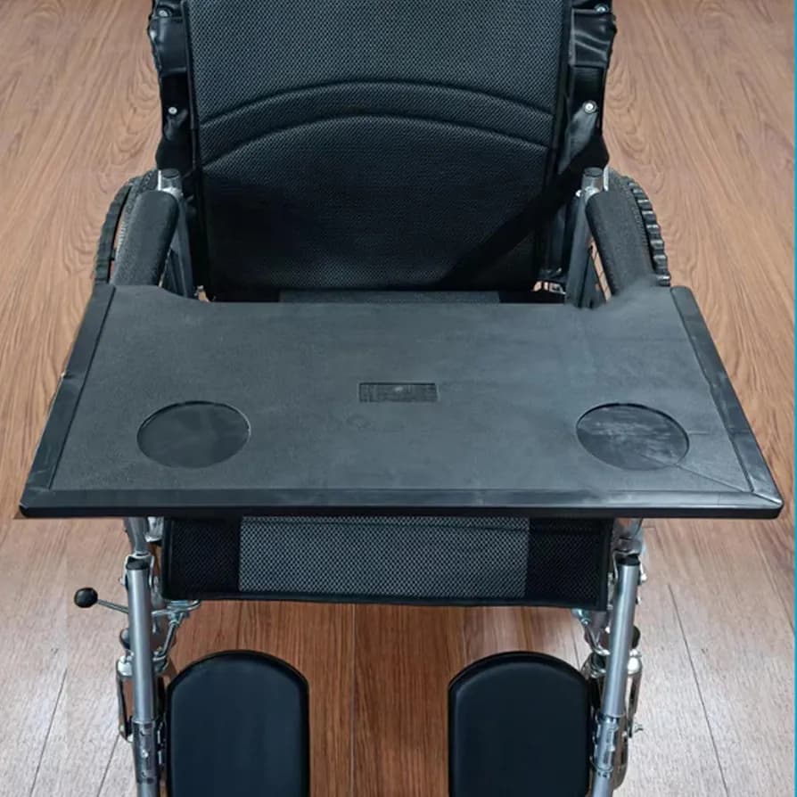 Adjustable Wheelchair Table – Portable & Height Adjustable Tray for Dining, Reading, and Laptop Use