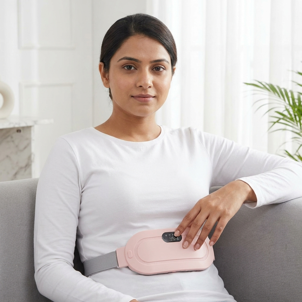 Electric Heating Pad Women Vibrator for Period Pain Relief