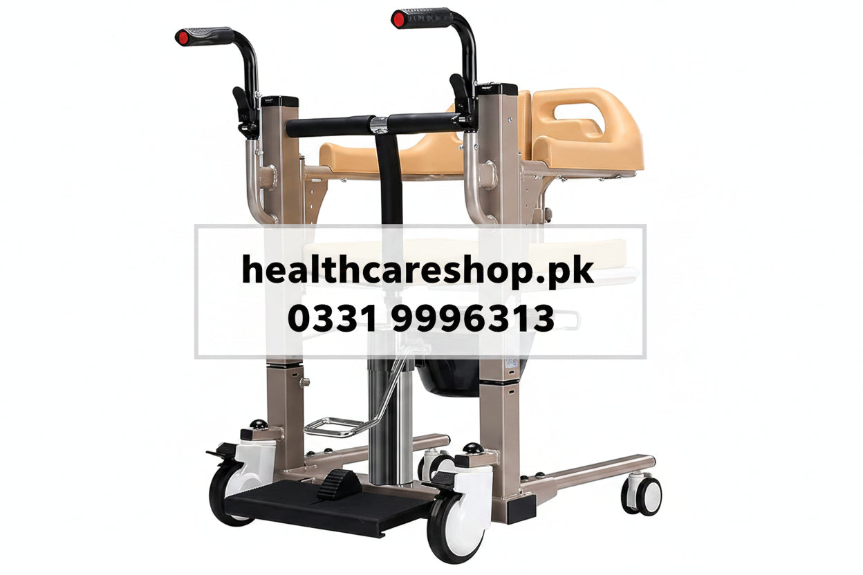 Single Hydraulic Stainless Steel Patient Transfer Chair – Multifunctional Patient Lift Wheelchair