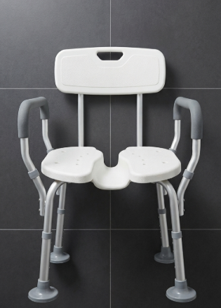 Ergonomic Heavy-Duty Shower Chair with H-Shaped Design