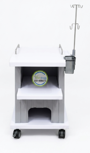 Ultrasound Trolley with IV Pole