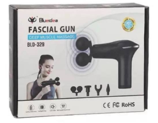 Premium Blueidea BLD-329 Dual-Head Fascial Gun - Deep Tissue Muscle Massager for Pain Relief