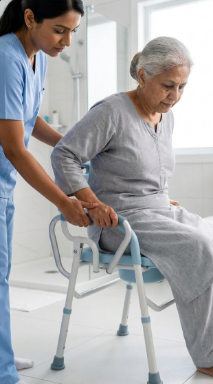 The Ultimate Caregiving Solution: Premium 3-in-1 Folding Commode and Shower Chair