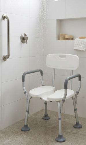 Ergonomic Heavy-Duty Shower Chair with H-Shaped Design