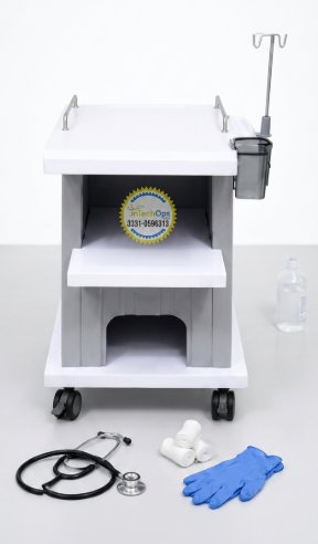 Ultrasound Trolley with IV Pole