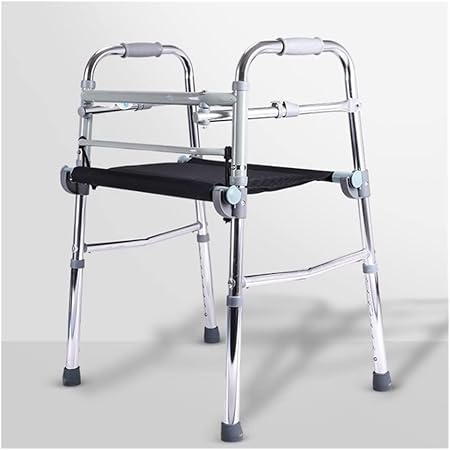 Multifunctional Walker with Seat – Height Adjustable, Lightweight Aluminium Mobility Aid for Seniors