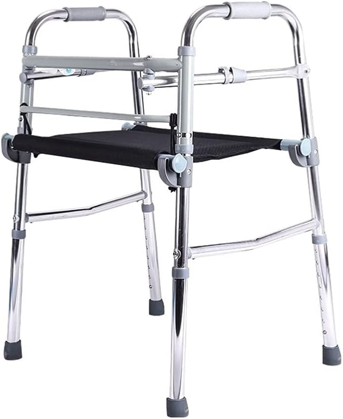 Multifunctional Walker with Seat – Height Adjustable, Lightweight Aluminium Mobility Aid for Seniors