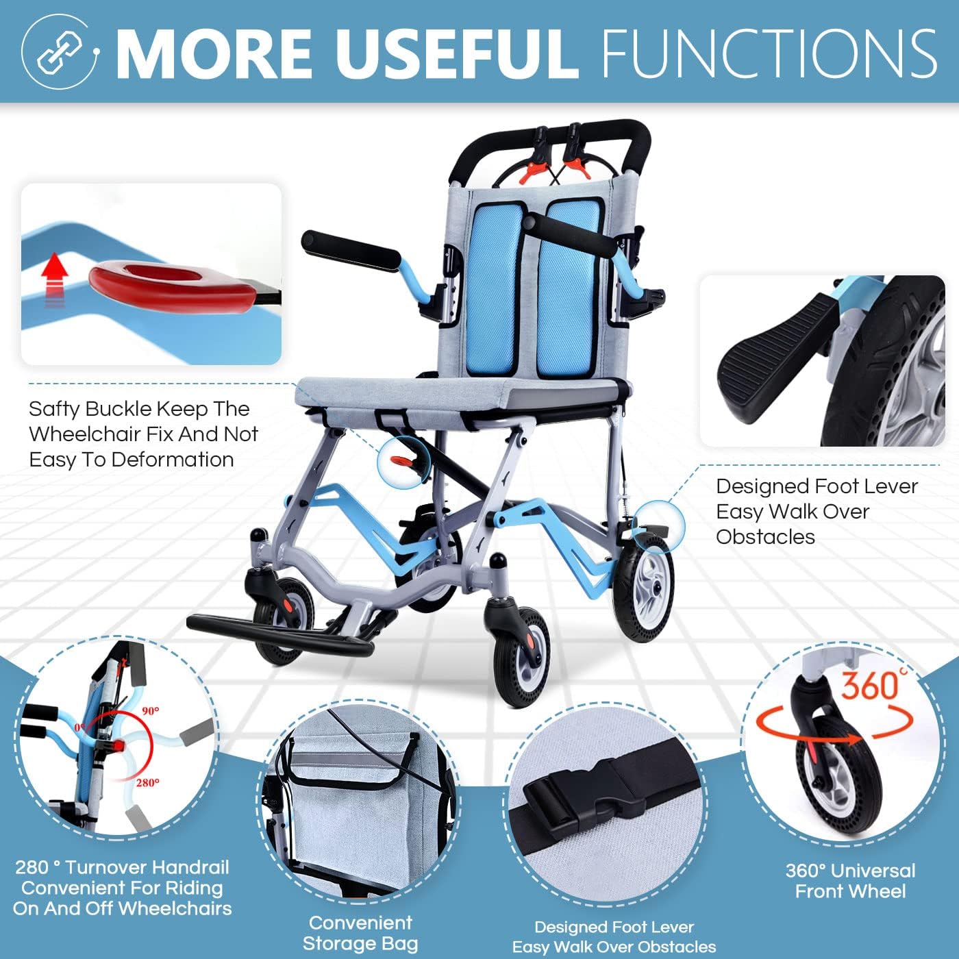 Foldable Lightweight Wheelchair LC 1411