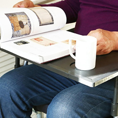 Adjustable Wheelchair Table – Portable & Height Adjustable Tray for Dining, Reading, and Laptop Use