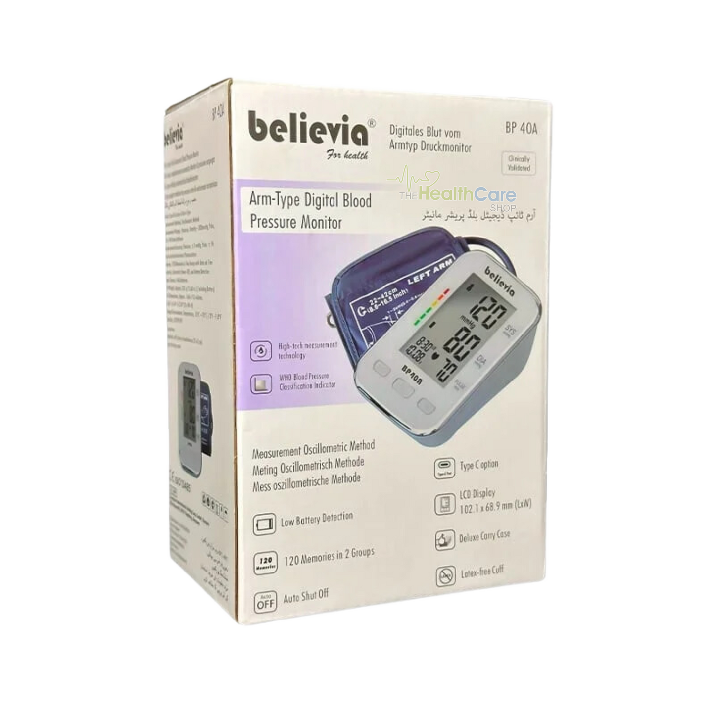 Believia BP-40A Arm-Type Digital Blood Pressure Monitor