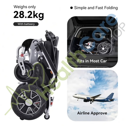 Electric Wheelchair – Lithium Battery | Dual High-Efficiency Motors | Foldable |Model LC 9100