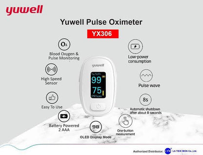 Yuwell Pulse Oximeter – Fingertip Oxygen Saturation & Heart Rate Monitor