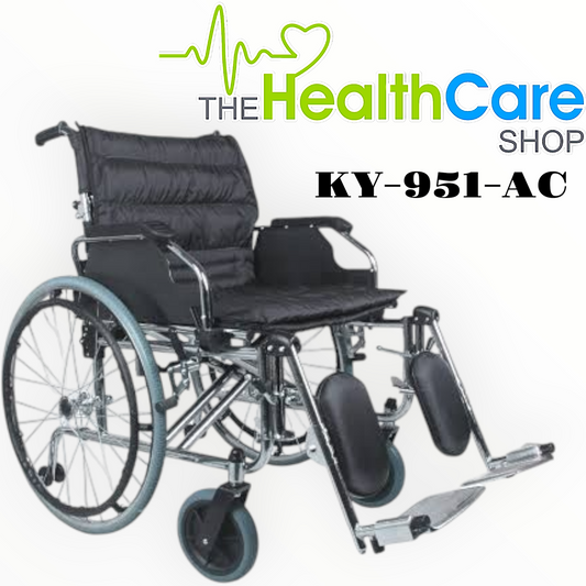 Wheelchair KY-951-AC  Extra Wide, Heavy-Duty Orthopedic Wheelchair with Flip Armrests & Elevating Footrests