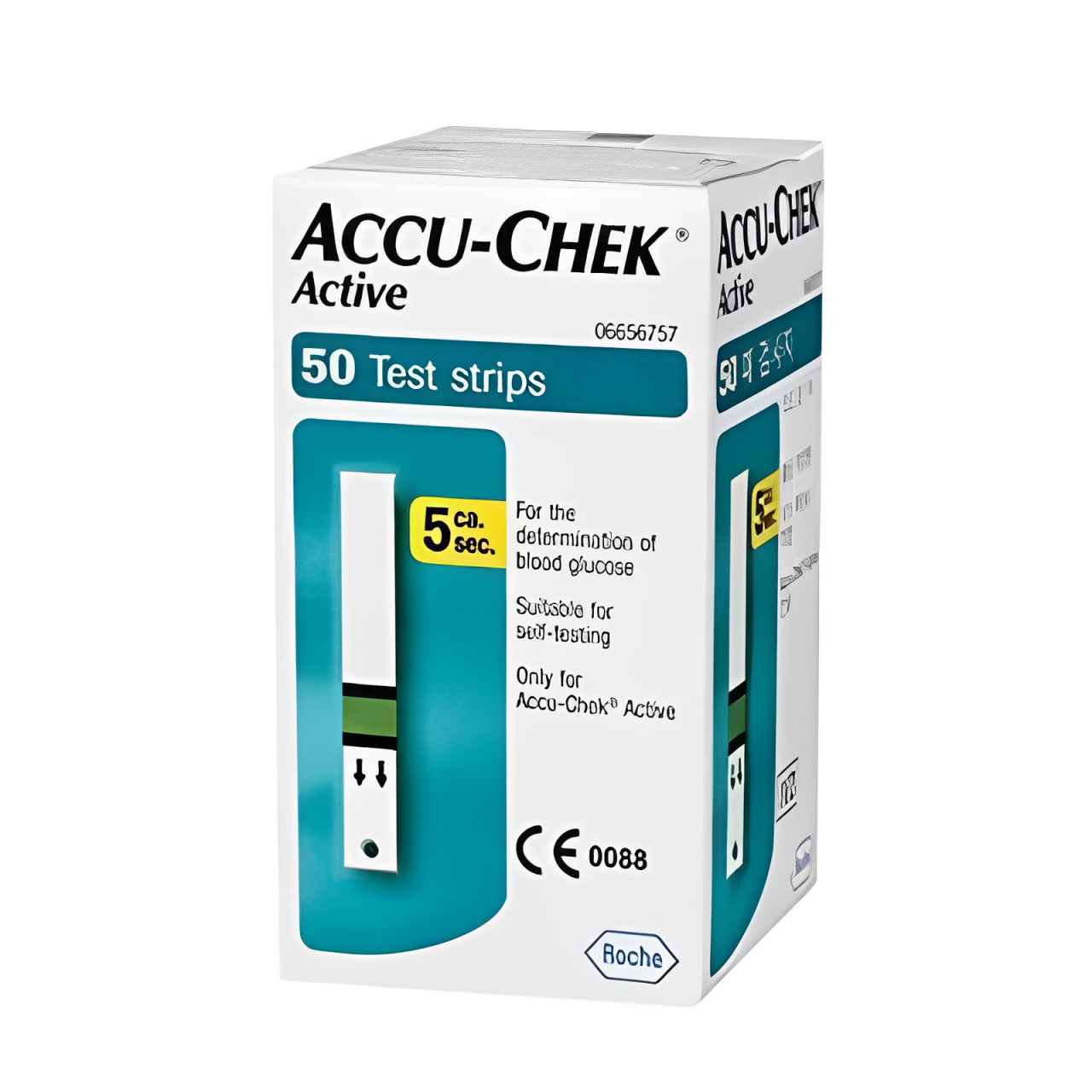 Accu Chek Active Glucometer Sugar Test Strips (50 Strips)