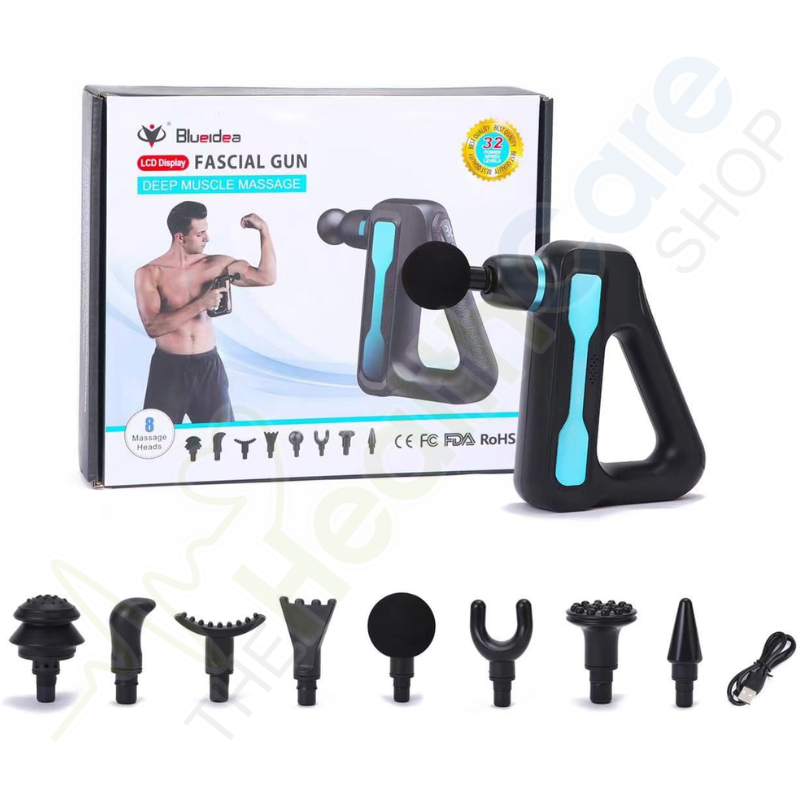 Blueidea Fascial Triangle Massager – Deep Tissue Muscle Massage with 8X Heads & Adjustable Speeds