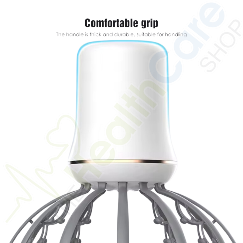 Electric Octopus Head Massager – Vibration Massage with 3 Modes, Detachable 12 Claws for Scalp & Migraine Relief