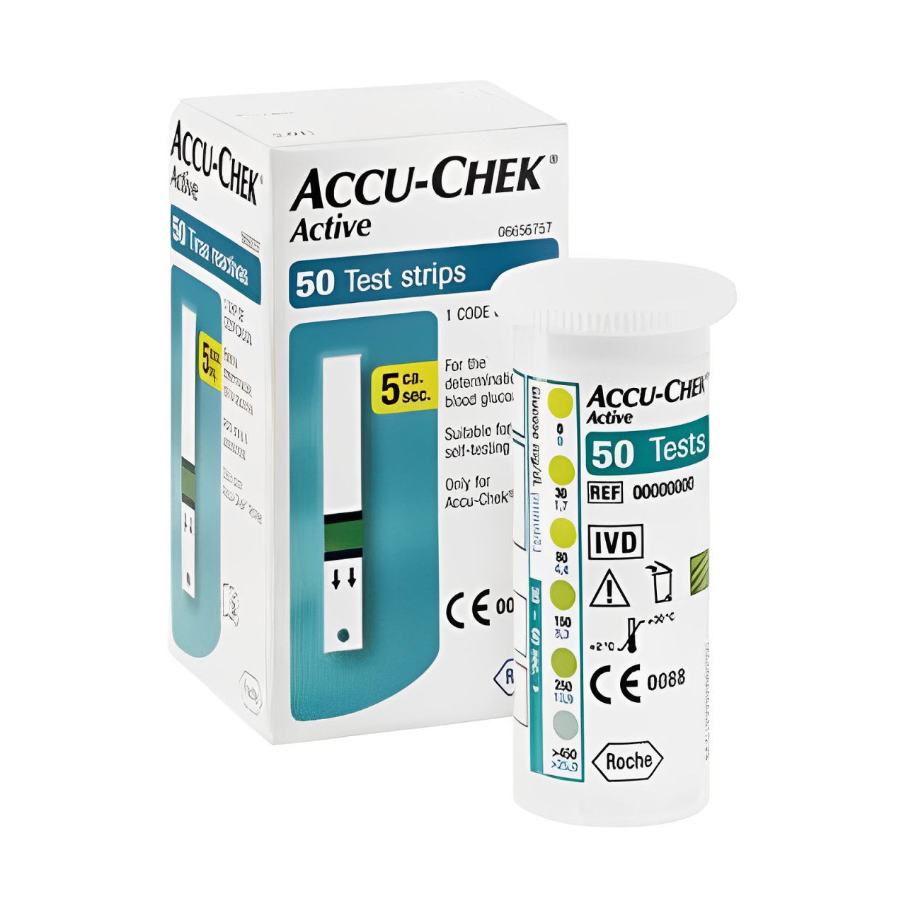 Accu Chek Active Glucometer Sugar Test Strips (50 Strips)