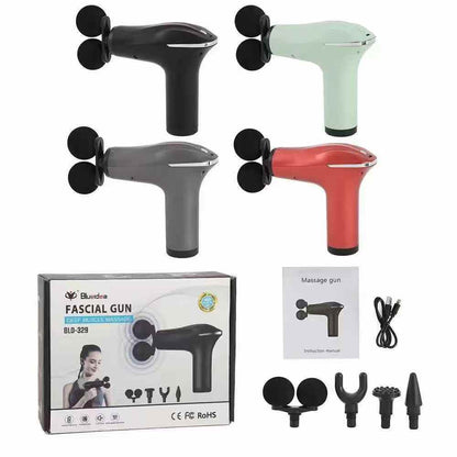 Premium Blueidea BLD-329 Dual-Head Fascial Gun - Deep Tissue Muscle Massager for Pain Relief