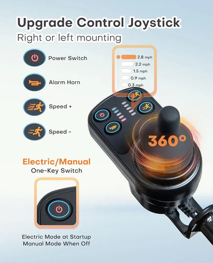 DY01123LA(2) Electric Folding Wheelchair