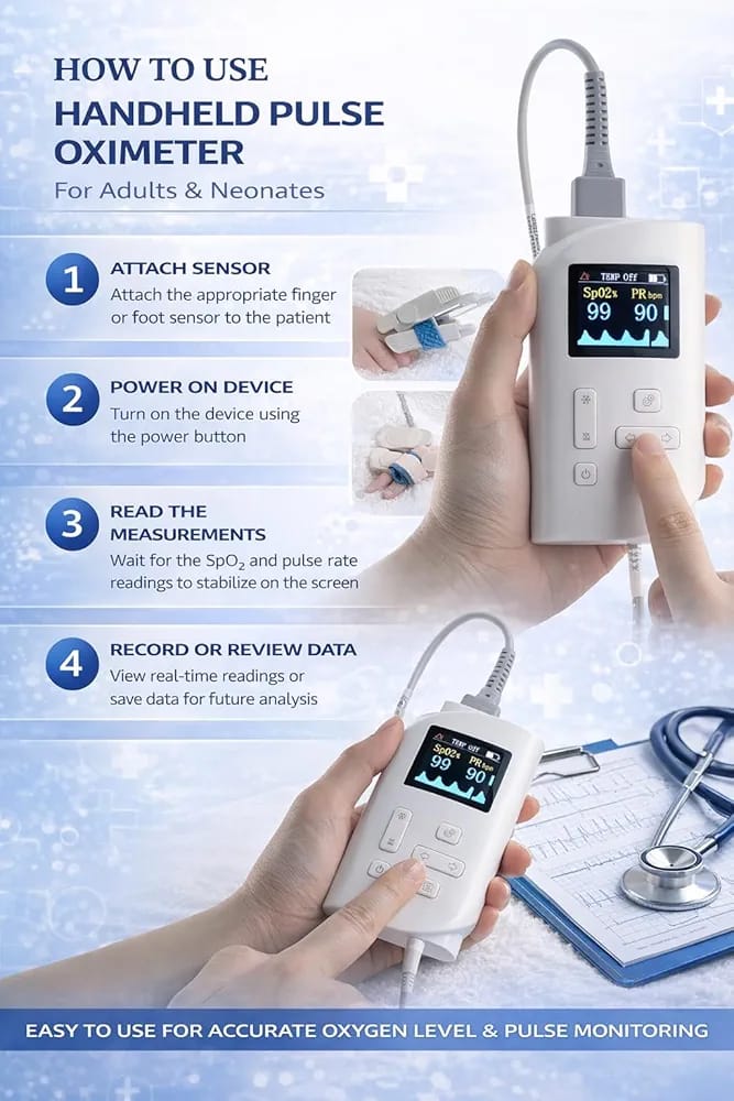 GUDYB Professional Handheld Pulse Oximeter P01