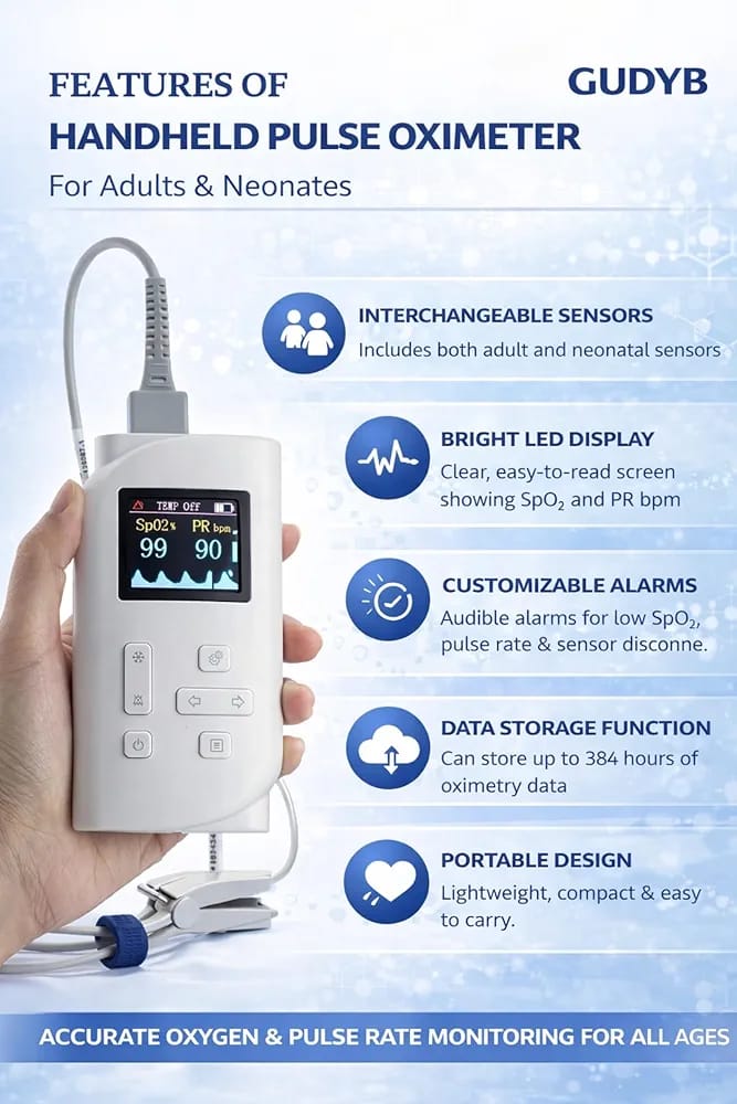 GUDYB Professional Handheld Pulse Oximeter P01